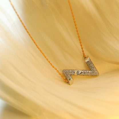 [BLUE TEARS]VOLT SILVER DIAMOND PEDANT NECKLACE