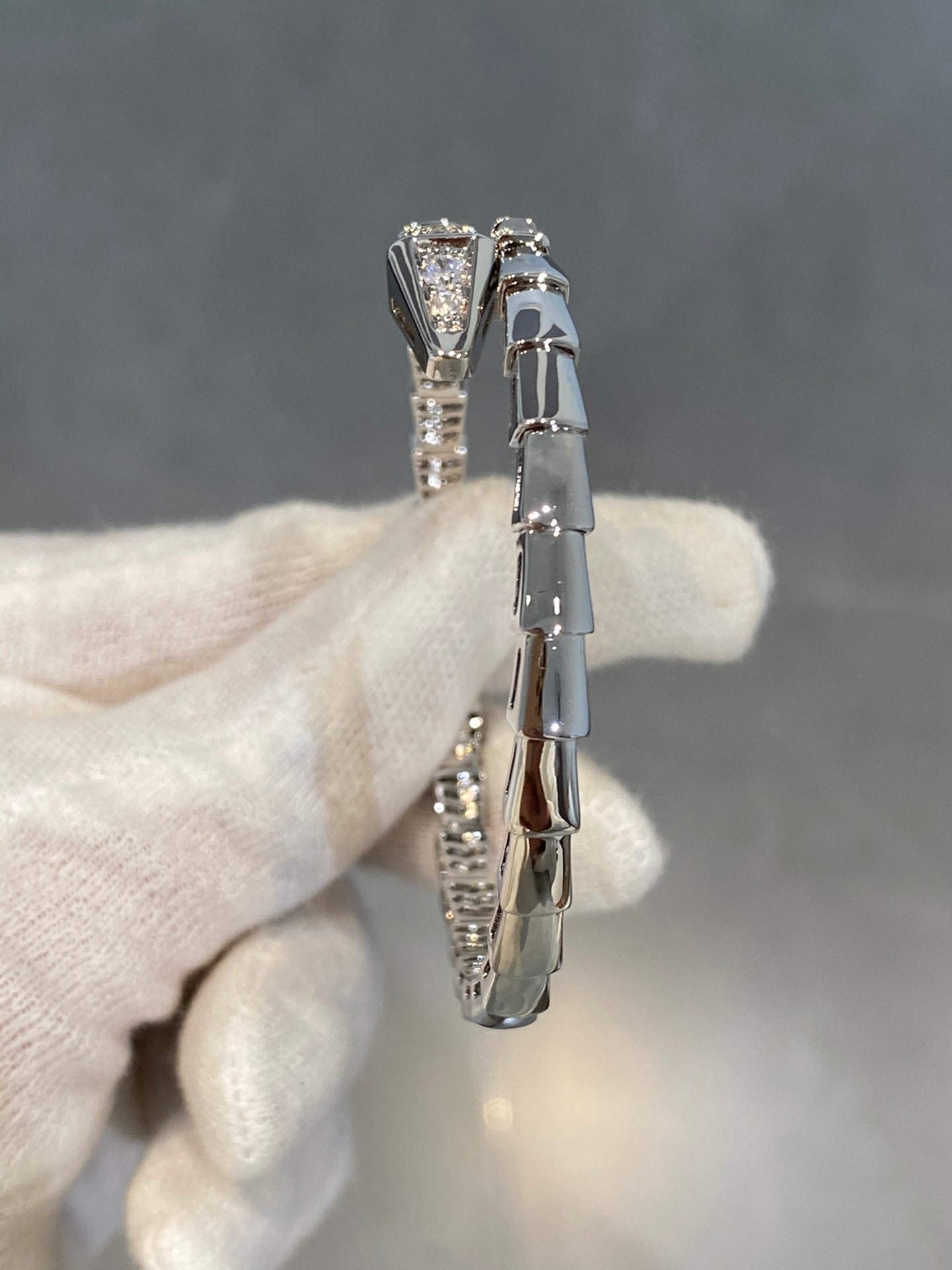[BLUE TEARS]SERPENTI BRACELET DIAMONDS SILVER
