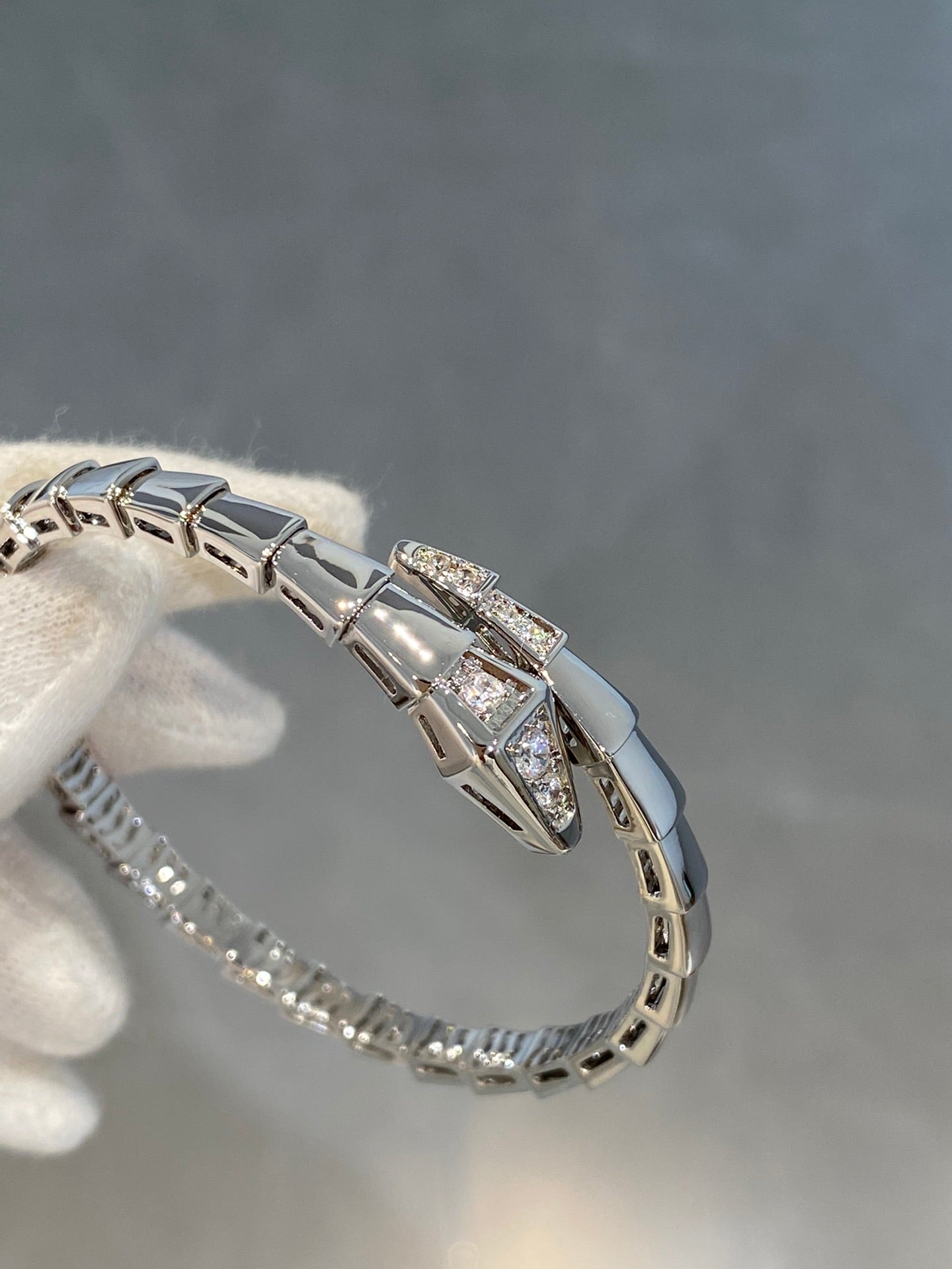 [BLUE TEARS]SERPENTI BRACELET DIAMONDS SILVER