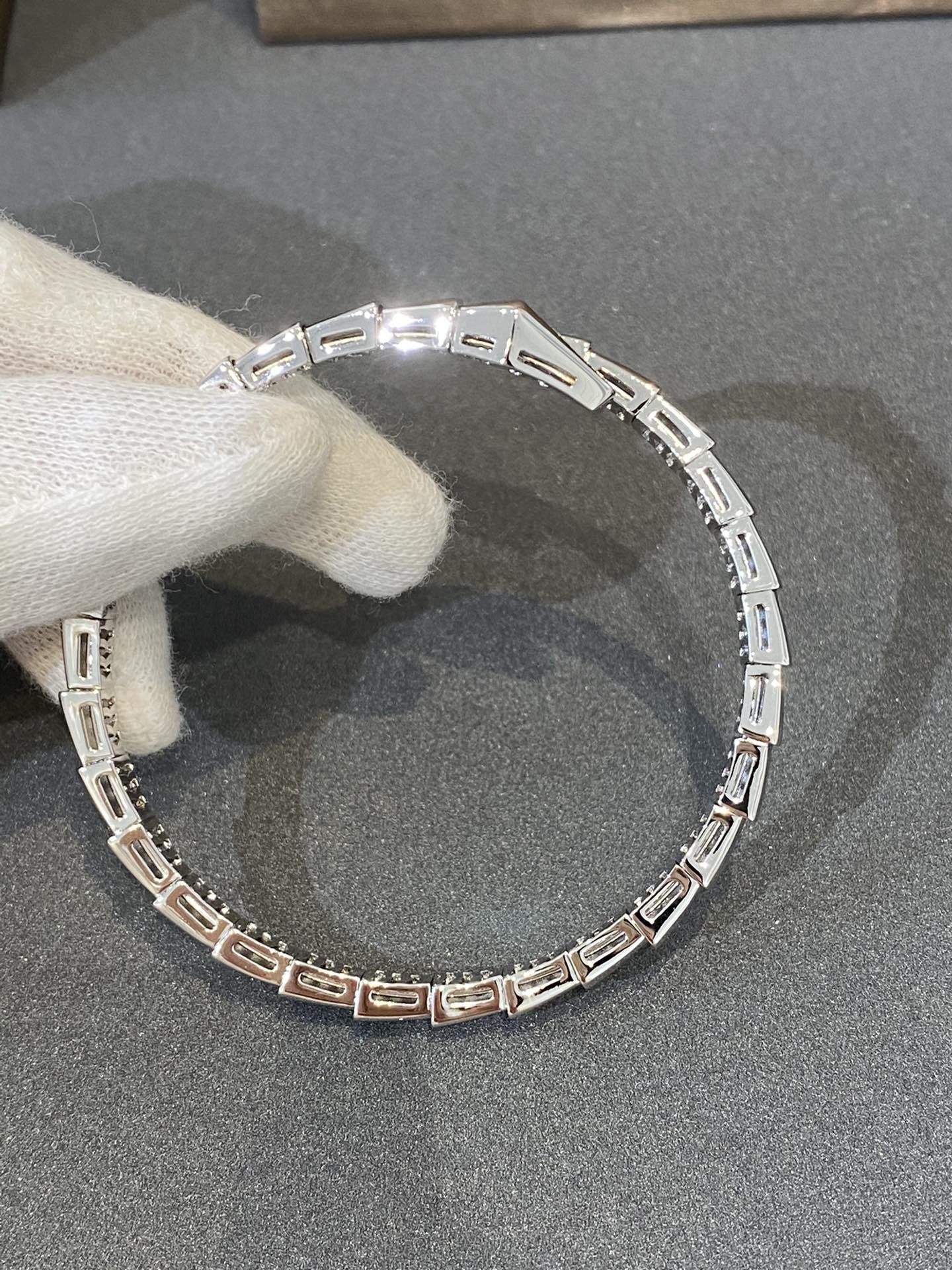 [BLUE TEARS]SERPENTI BRACELET DIAMONDS SILVER