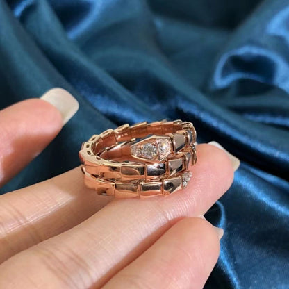 [BLUE TEARS]SERPENTS DOUBLE ROW DIAMOND RING