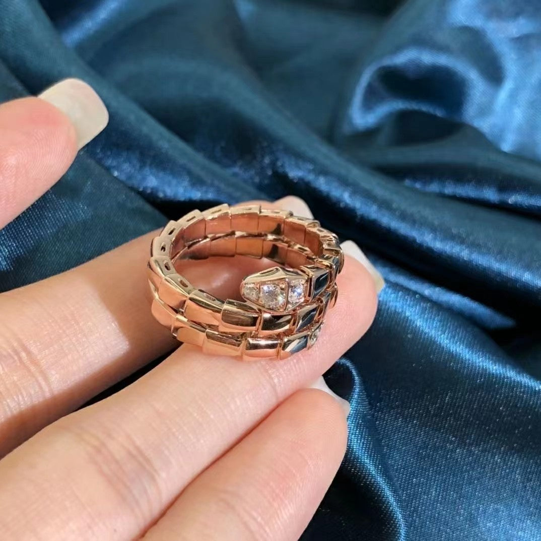 [BLUE TEARS]SERPENTS DOUBLE ROW DIAMOND RING