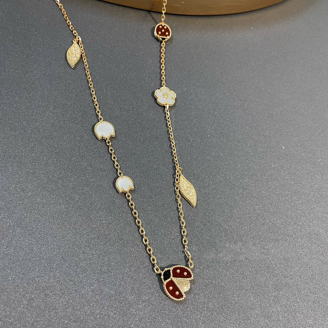 [BLUE TEARS]LUCKY SPRING 15 MOTIFS GOLD NECKLACE