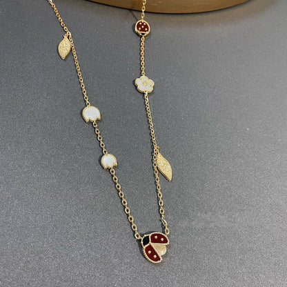 [BLUE TEARS]LUCKY SPRING 15 MOTIFS GOLD NECKLACE