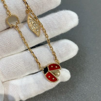 [BLUE TEARS]LUCKY SPRING 15 MOTIFS GOLD NECKLACE