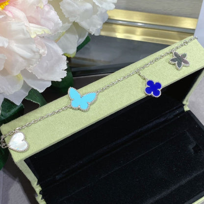 [BLUE TEARS]LUCKY SPRING SILVER BRACELET 4 MOTIF
