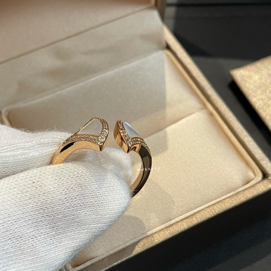 [BLUE TEARS]DREAM MOP DIAMOND OPEN RING