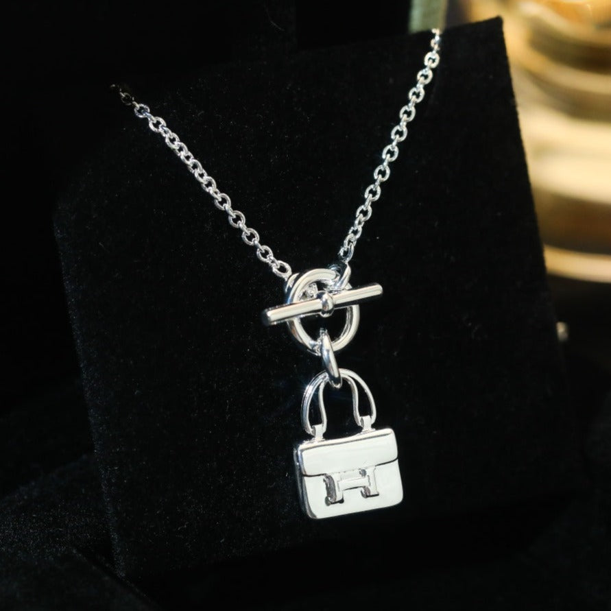 [BLUE TEARS]POP H PEDANT SILVER NECKLACE