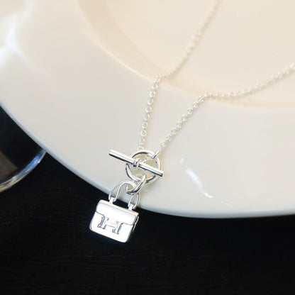 [BLUE TEARS]POP H PEDANT SILVER NECKLACE