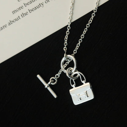 [BLUE TEARS]POP H PEDANT SILVER NECKLACE