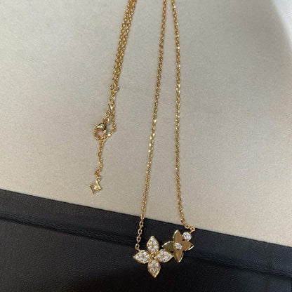 [BLUE TEARS]STAR BLOSSOM NECKLACE PINK GOLD DIAMONDS
