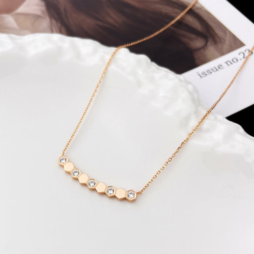 [BLUE TEARS]BEE MY LOVE DIAMOND NECKLACE