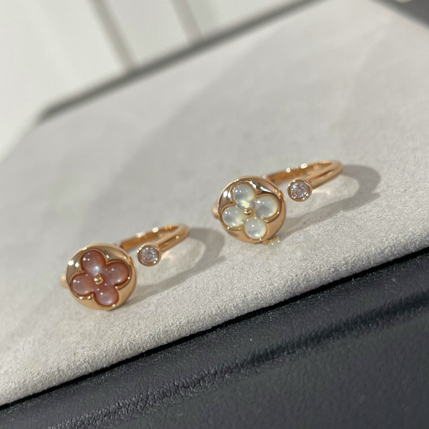 [BLUE TEARS]SUN 1 DIAMOND PINK MOP RING