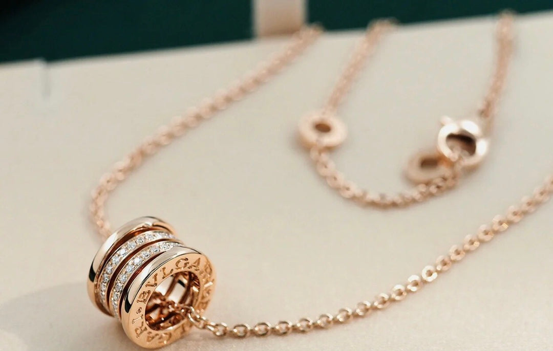 [BLUE TEARS]ZERO 1 PINK GOLD DIAMOND NECKLACE