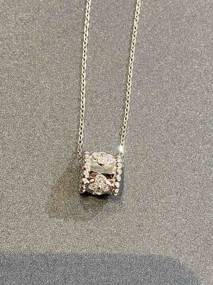 [BLUE TEARS]PERLEE PEDANT SIVLER DIAMOND NECKLACE