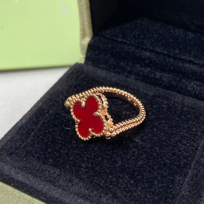 [BLUE TEARS]CLOVER RIVERSIBLE ROSE GOLD RING