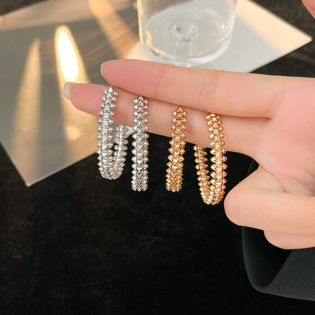[BLUE TEARS]CLASH HOOP EARRINGS