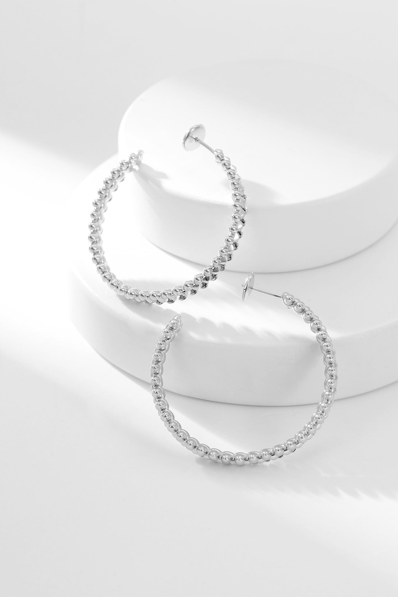 [BLUE TEARS]CLASH HOOP EARRINGS