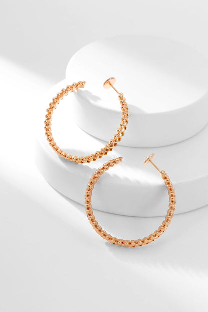 [BLUE TEARS]CLASH HOOP EARRINGS
