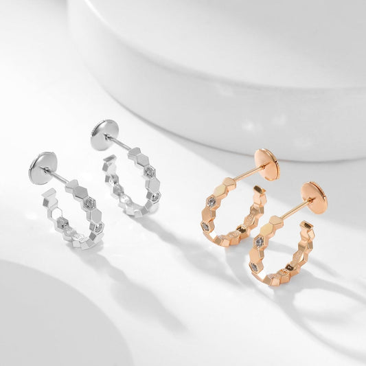 [BLUE TEARS]BEE LOVE DIAMOND HOOP EARRINGS