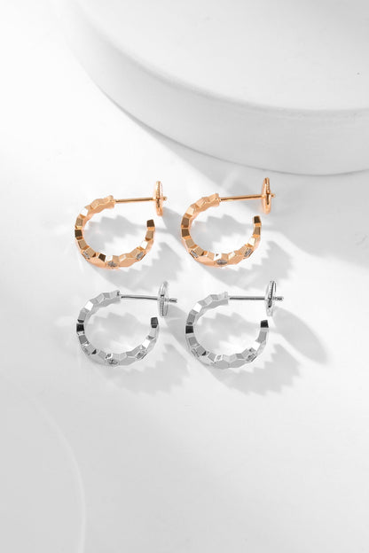 [BLUE TEARS]BEE LOVE DIAMOND HOOP EARRINGS