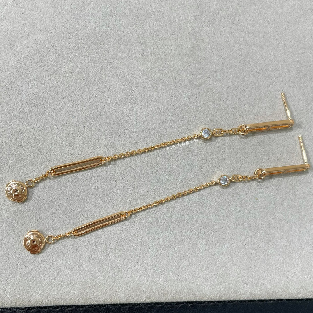 [BLUE TEARS]CHAINE CHAOS DIAMOND DROP EARRINGS
