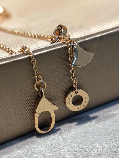 [BLUE TEARS]DREAM MOP DIAMOND PAVED PINK GOLD NECKLACE