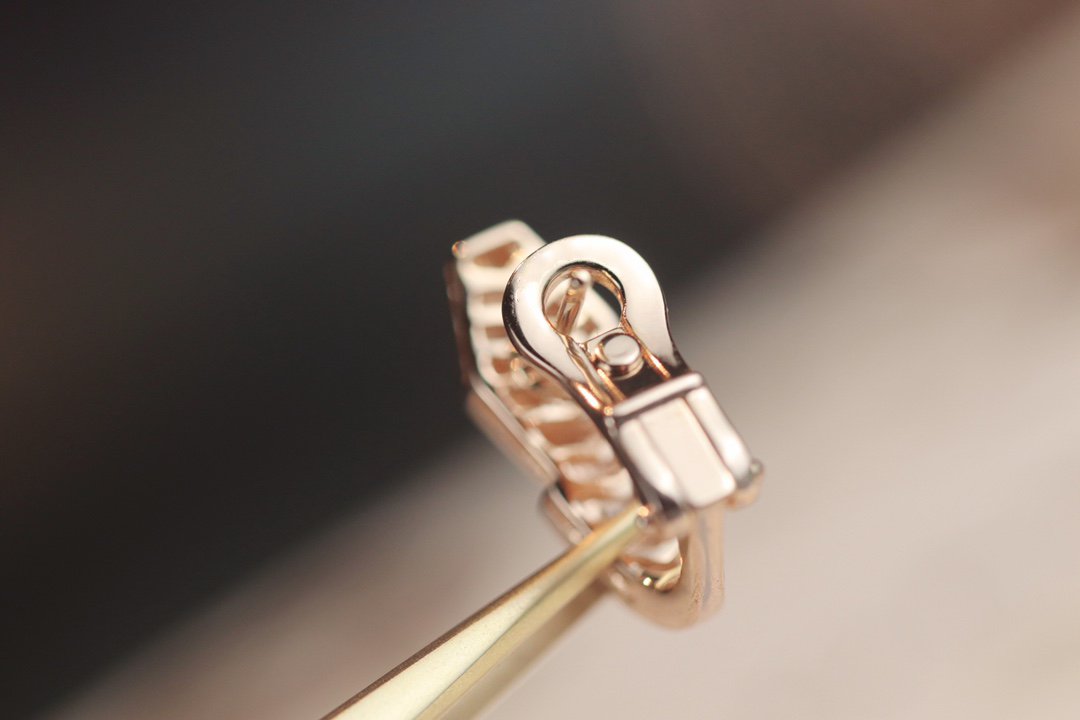 [BLUE TEARS]SERPENT PINK GOLD DIAMOND EARRINGS