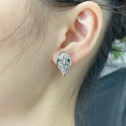 [BLUE TEARS]SERPENT DIAMOND STUD EARRINGS