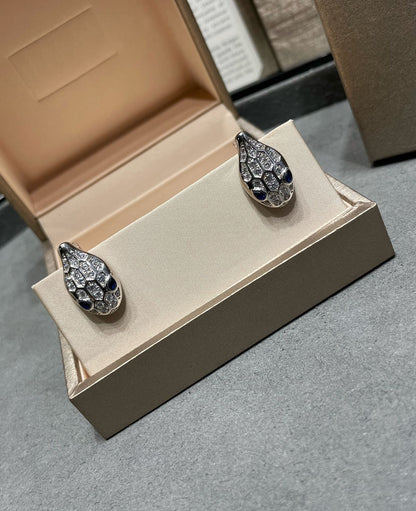 [BLUE TEARS]SERPENT DIAMOND STUD EARRINGS