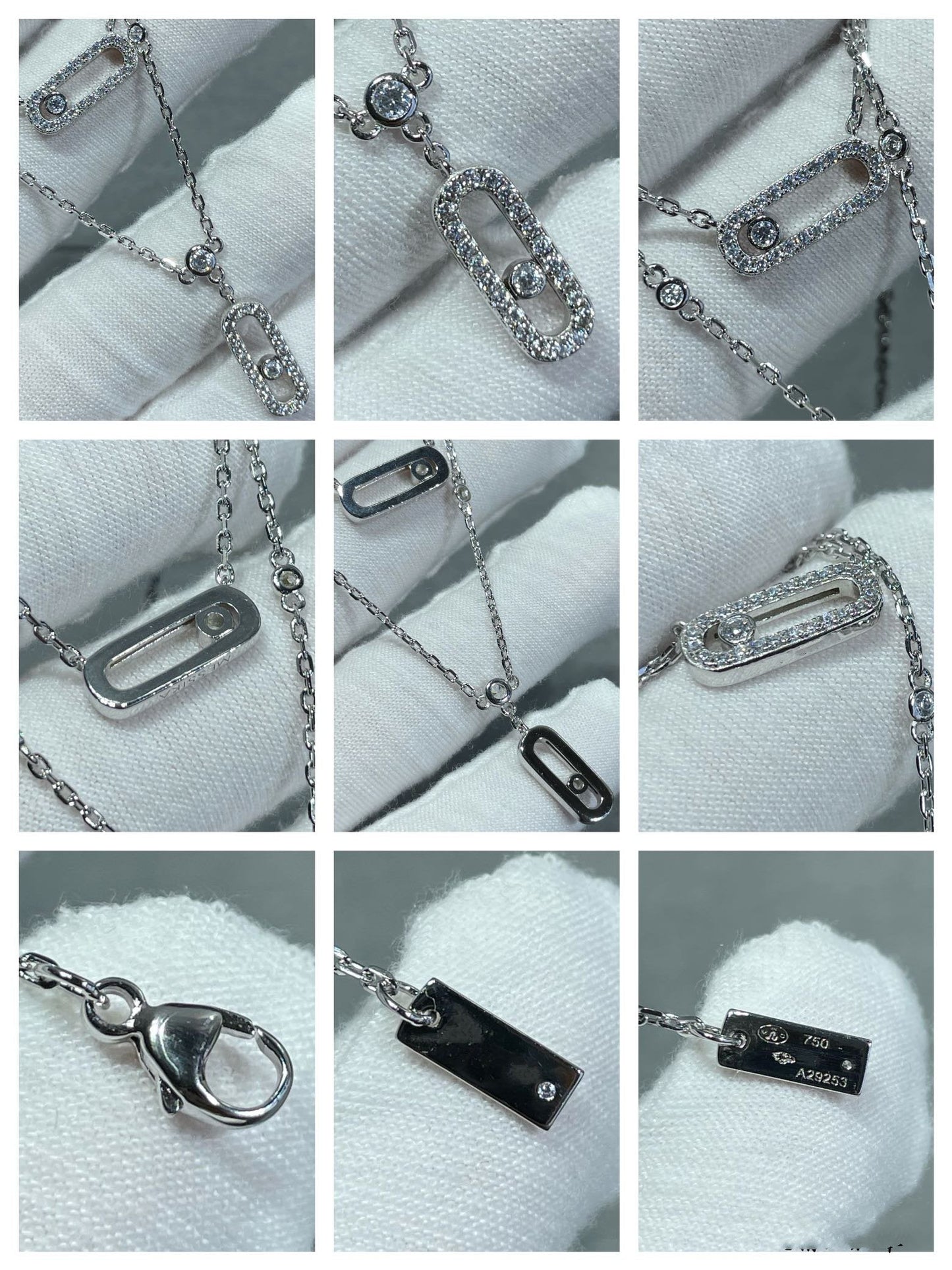 [Blue Tears Jewelry]MOVE 2 ROW DIAMOND NECKLACE
