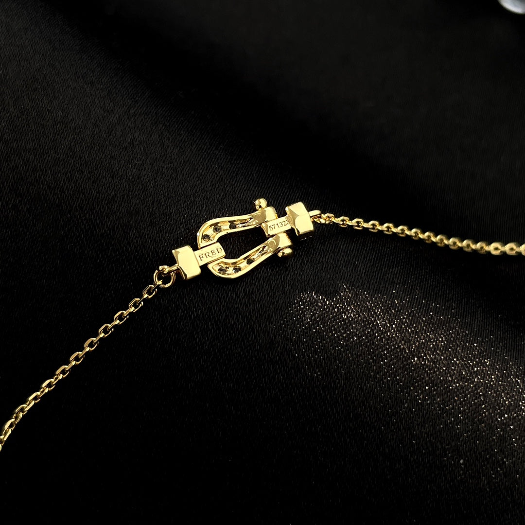 [BLUE TEARS]FORCE 10 FULL DIAMOND BUCKLE CHAIN LINK MINI MODEL