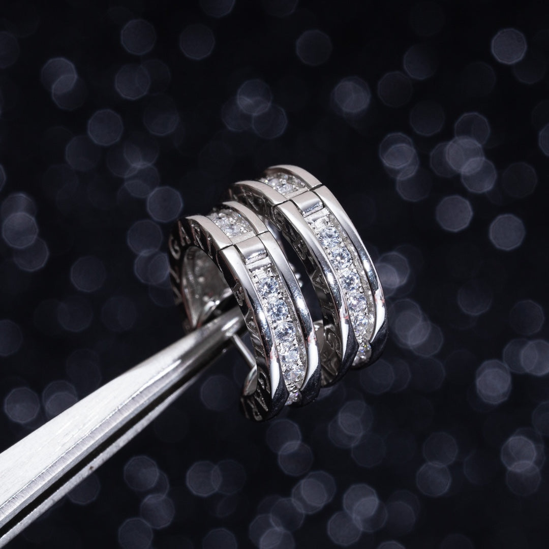 [BLUE TEARS]ZERO 1 MINI SILVER DIAMOND EARRINGS