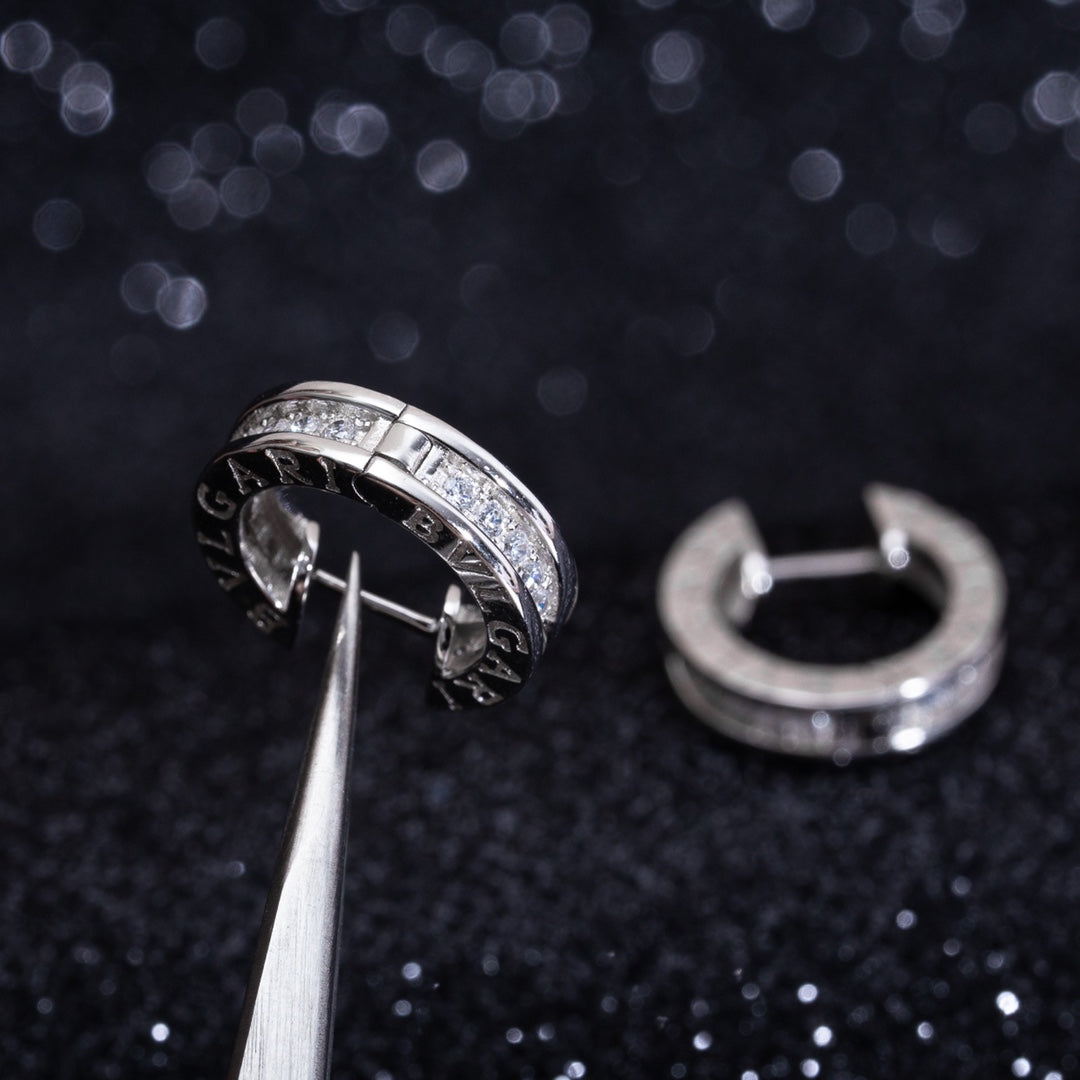 [BLUE TEARS]ZERO 1 MINI SILVER DIAMOND EARRINGS