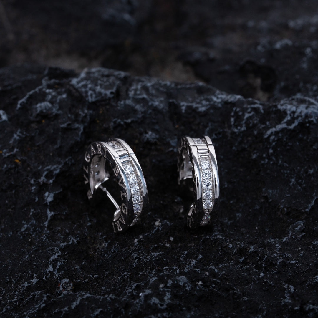 [BLUE TEARS]ZERO 1 MINI SILVER DIAMOND EARRINGS