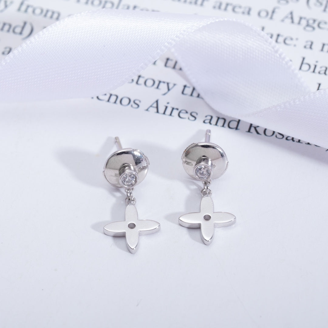 [BLUE TEARS]VIDYLLE SILVER DIAMOND MINI DROP EARRINGS