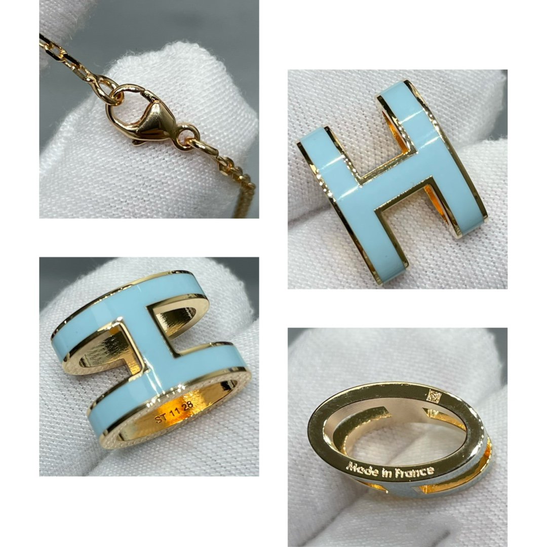 [BLUE TEARS]POP H SKY BLUE NECKLACE