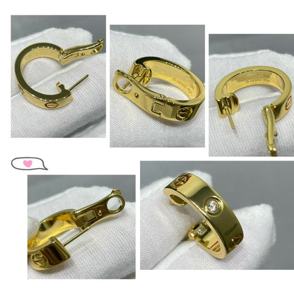 [BLUE TEARS]LOVE 5.5MM 1 DIAMOND EARRINGS