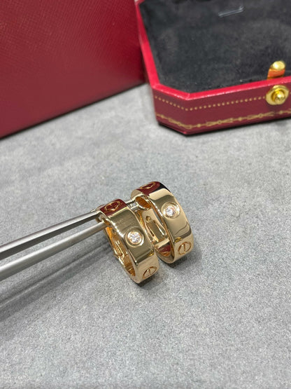 [BLUE TEARS]LOVE 5.5MM 1 DIAMOND EARRINGS