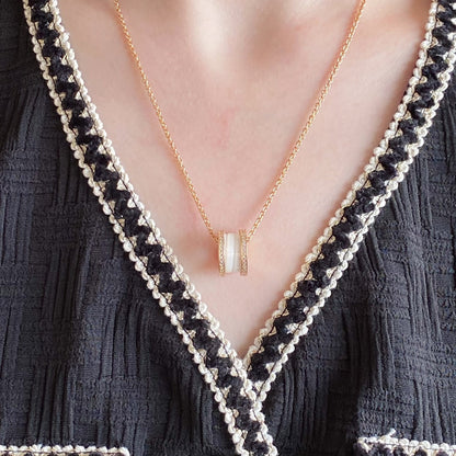 [BLUE TEARS]ZERO 1 DIAMOND CERAMIC NECKLACE