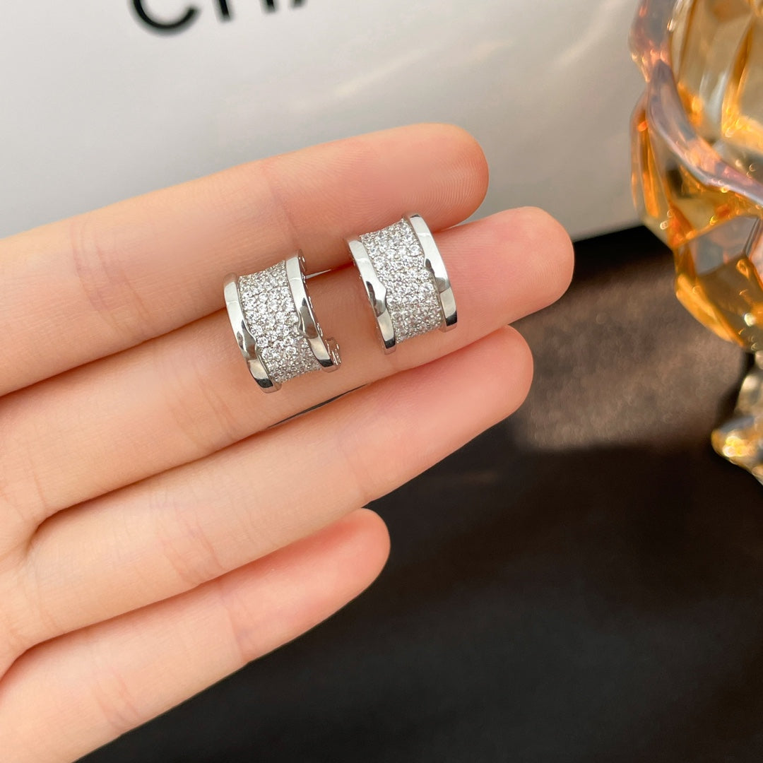 [BLUE TEARS]ZERO 1 DIAMOND PAVED EARRINGS