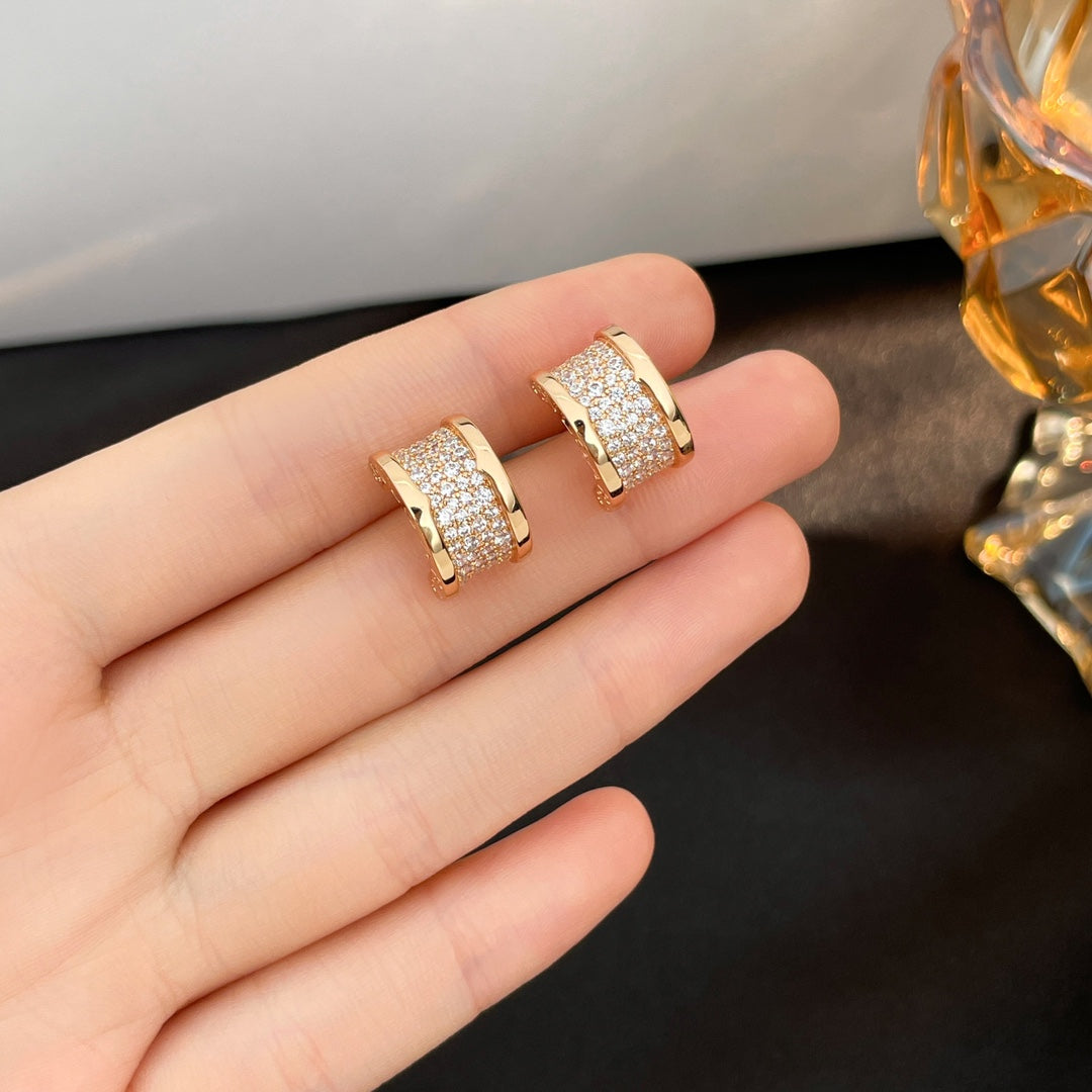 [BLUE TEARS]ZERO 1 DIAMOND PAVED EARRINGS