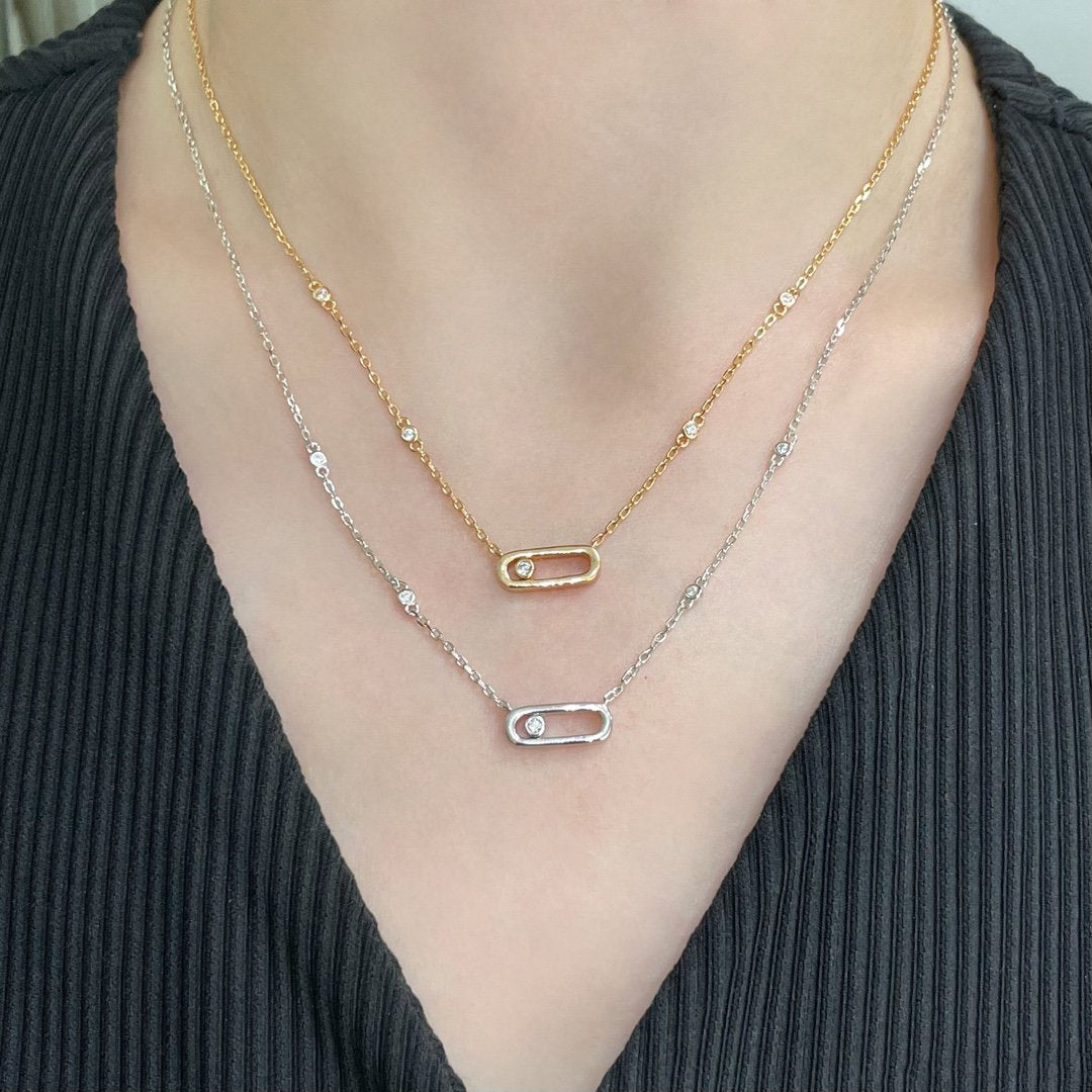 [Blue Tears Jewelry]MOVE UNO DIAMOND NECKLACE