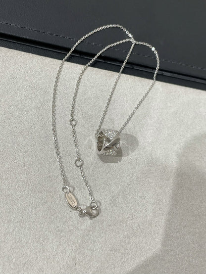 [BLUE TEARS]LIENS EVIDENCE DIAMOND PAVED NECKLACE