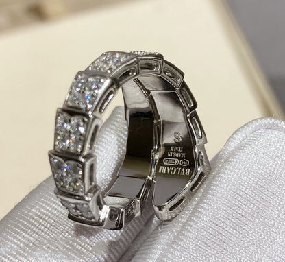 [BLUE TEARS]SERPENTI RING SILVER DIAMOND PAVED