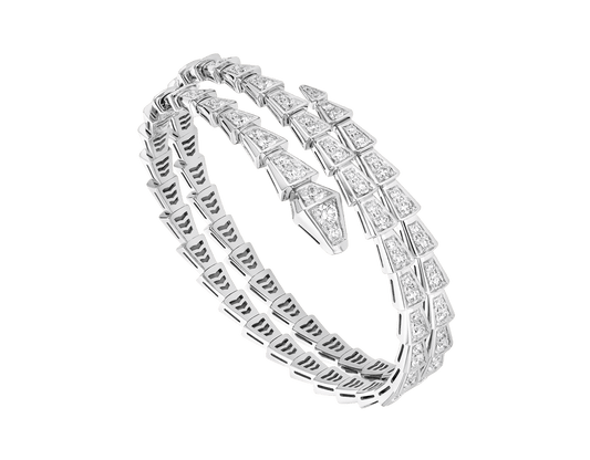 [BLUE TEARS]SERPENTI BRACELET SILVER DIAMOND DOUBLE ROW