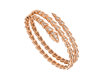 [BLUE TEARS]SERPENTI BRACELET PINK GOLD DIAMOND DOUBLE ROW