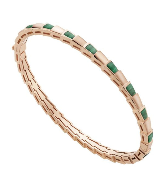 [BLUE TEARS]SERPENTI BRACELET PINK GOLD MALACHITE