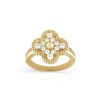 [BLUE TEARS]CLOVER DIAMOND RING