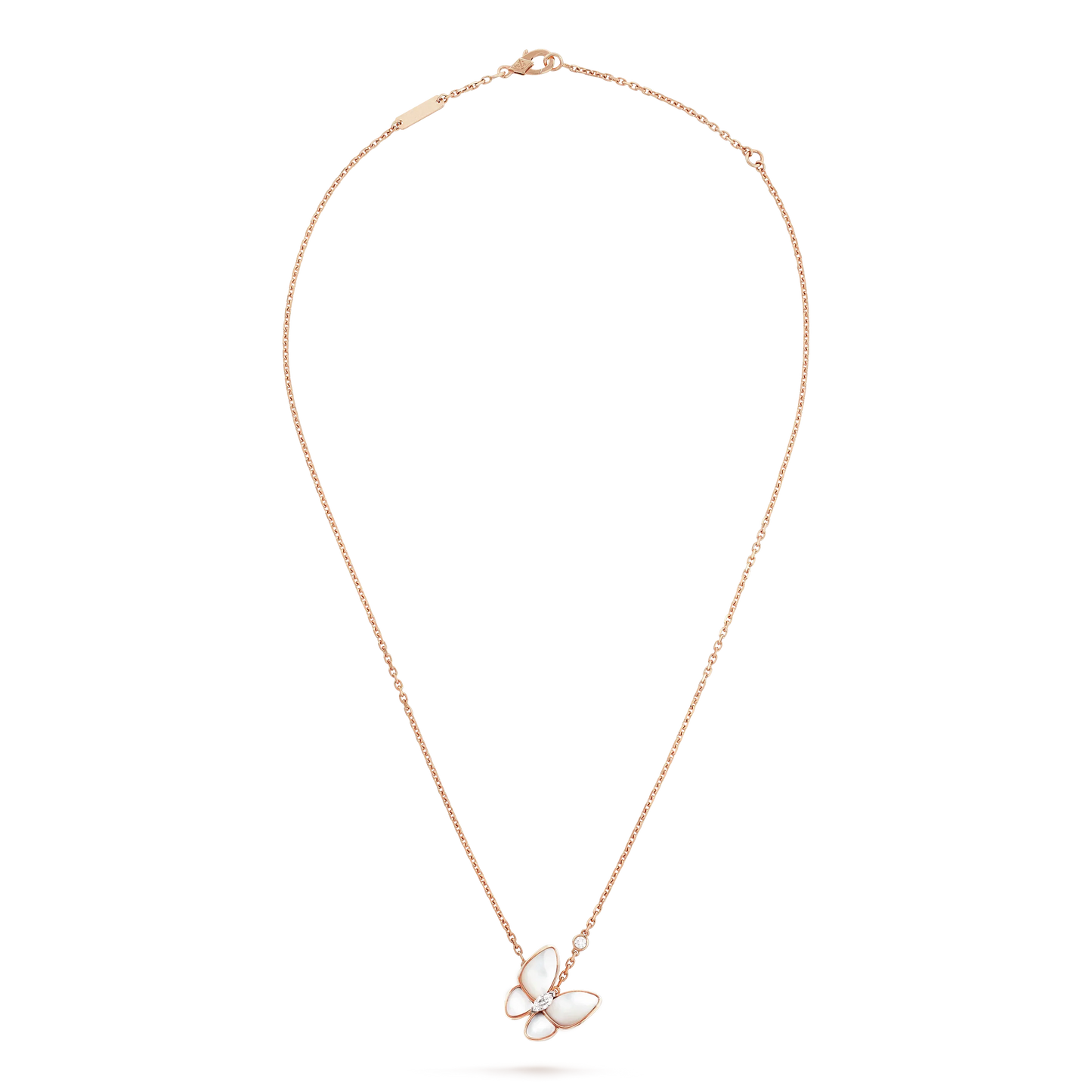 [BLUE TEARS]BUTTERFLY MOP DIAMOND NECKLACE
